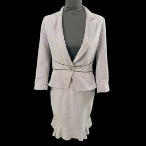 White House Black Market Houndstooth Skirt Suit Set